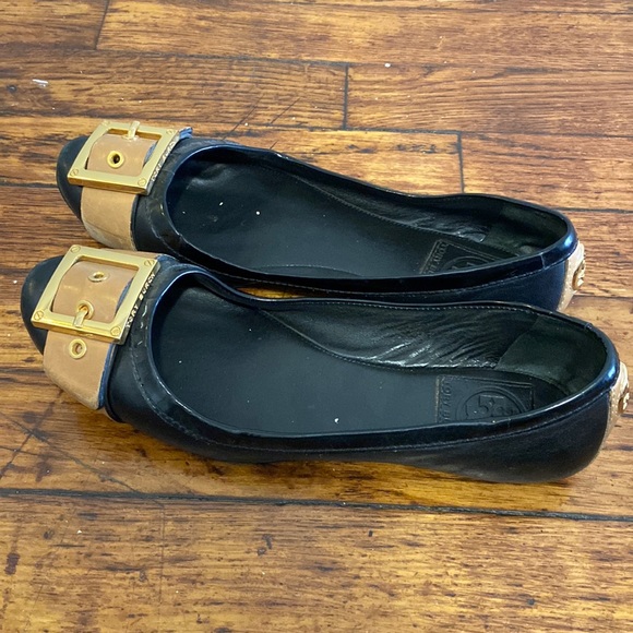 Tory Burch Shoes - Tory Burch Black Buckle Ballet Flats